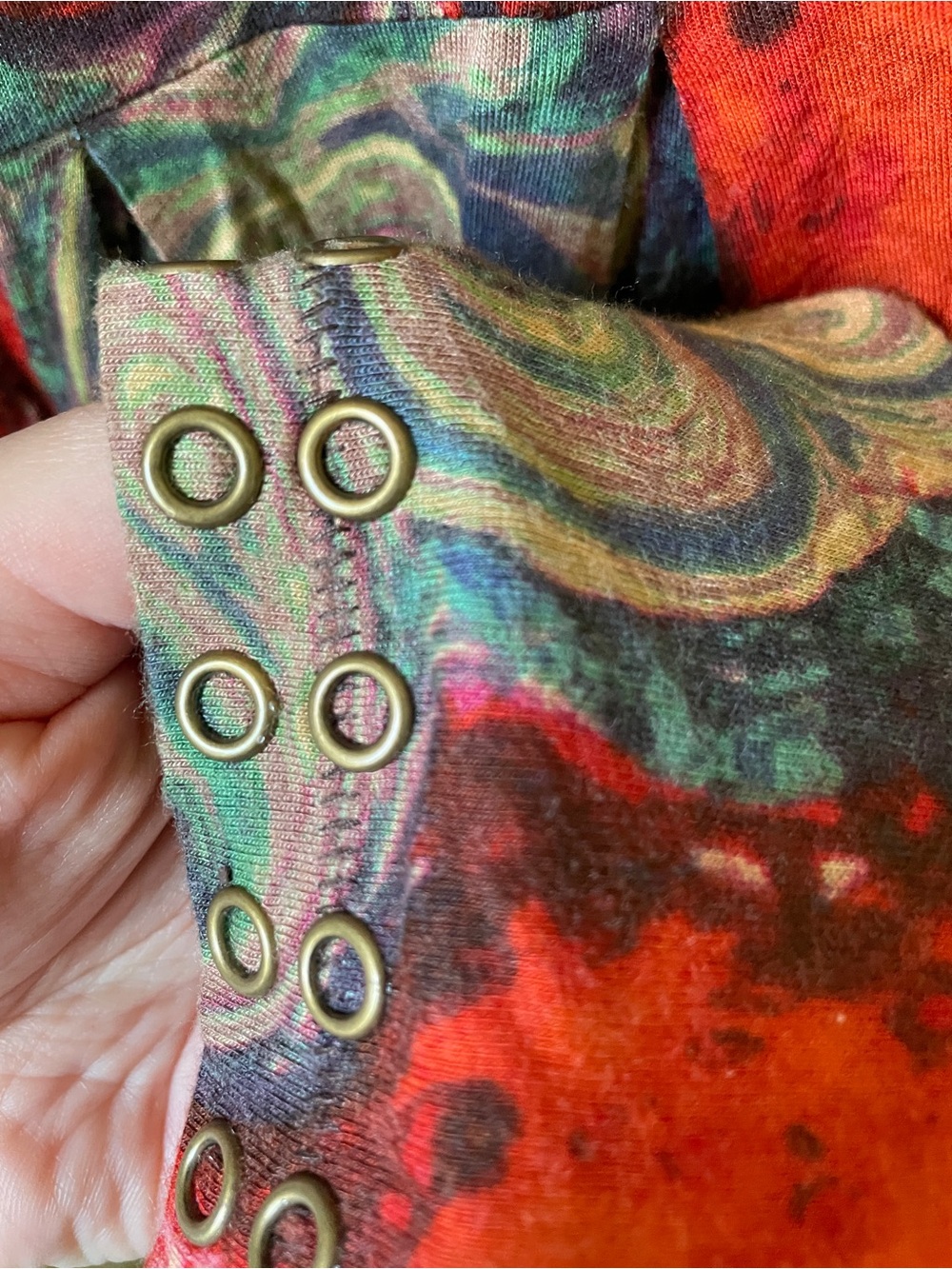 Custo Barcelona Abstract Swirl Sleeveless Tunic in Red, Teal & Black - Picture 5 of 5